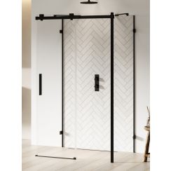 New Trendy Softi X Black cabină de duș 130x90 cm dreptunghiular negru mat/sticlă transparentă EXK-5446