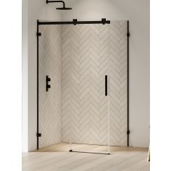 New Trendy Softi X Black cabină de duș 130x80 cm dreptunghiular negru mat/sticlă transparentă EXK-5405