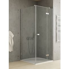 New Trendy Reflexa cabină de duș 90x80 cm dreptunghiular crom luciu/sticlă transparentă EXK-5107
