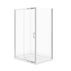 Cersanit Iva cabină cu cădiță 120x90 cm dreptunghiular crom luciu/sticlă transparentă S601-248