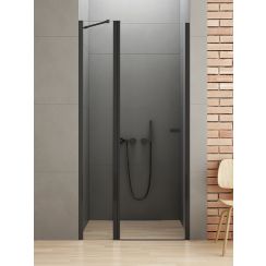 New Trendy New Soleo Black uși de duș 90 cm înclinabilă negru mat/sticlă transparentă D-0241A