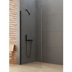 New Trendy New Soleo Black perete cabină de duș walk-in 110 cm negru mat/sticla transparentă K-0771