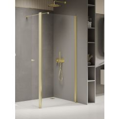 New Trendy New Soleo Light Gold perete cabină de duș walk-in 120 cm auriu luciu/sticla transparentă K-1974