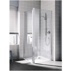 Kermi Cada XS perete de duș 50 cm argint luciu/sticla transparentă CKTWD05020VPK