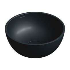 Omnires Shell M+ lavoar 35x35 cm rotund de blat negru SHELL350UNBLV