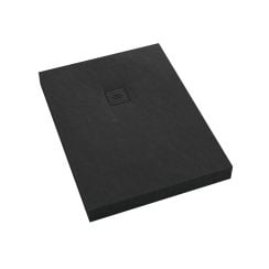 Schedline Nonlimits Black Stone cădiță de duș dreptunghiulară + capac mascare 90x70 cm negru 3ST.N1P-7090/C/ST-M1/C/ST