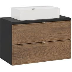Set dulap Comad Talia Casella TALIA CASELLA 82-80-46-2S, lavoar Comad Trust 2 TRUST 2 WHITE ( E-6282 ), BLACK 89-80-46 L