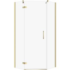 Cersanit City cabină de duș 90x90 cm auriu luciu/sticlă transparentă S584-087