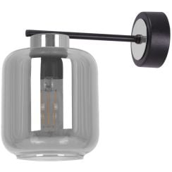 Kaja Piega lampă de perete 1x15 W negru-argint-grafit K-5518