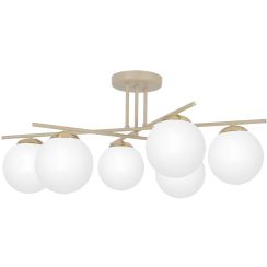 Kaja Savia lampă de tavan 6x10 W alb-auriu-bej K-5794