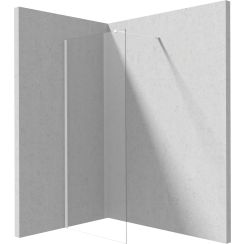 Deante Prizma perete cabină de duș walk-in 120 cm alb mat/sticla transparentă KTJ_A32P
