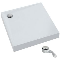 Schedpol Solido cădiță de duș pătrată cu sifon 90x90 cm alb 3.1461