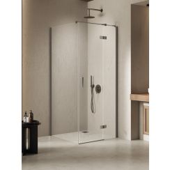New Trendy Nesta Gunmetal Brushed cabină de duș 90x70 cm dreptunghiular gunmetal periat/sticlă transparentă K-4702
