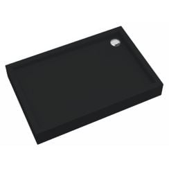 Schedpol Medium Black Mat cădiță de duș dreptunghiulară 100x80 cm negru 3.4736/C/MG