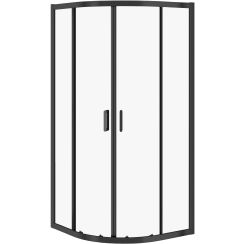 Cersanit Arteco cabină de duș 90x90 cm semicircular negru mat/sticlă transparentă S913-014