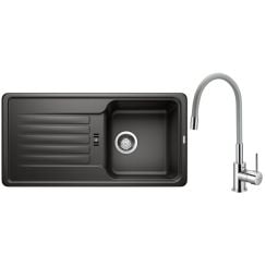 Set chiuvetă din granit Blanco Favos 45 S 526079, baterie bucătărie Hagser Emma HGR40000035