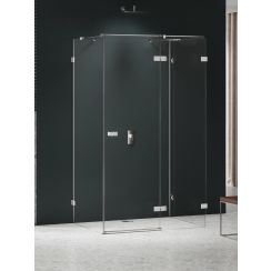 New Trendy Avexa Nickel Brushed cabină de duș 120x80 cm dreptunghiular periat/sticlă transparentă EXK-8619