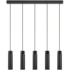 Nordlux Tilo lampă suspendată 5x15 W negru 2410483003