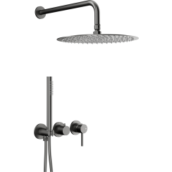 KFA Armatura Moza Gun Metal Grey set de duș ascuns cu duș de ploaie grafit 5039-511-61