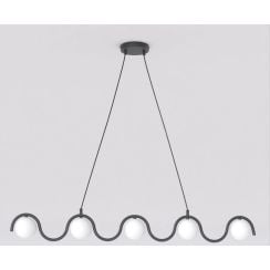 Emibig Sinus lampă suspendată 5x8 W negru 1582/5