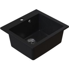 Ruvetti Ditto chiuvetă din granit 49x45 cm negru 3001D_BC50_W