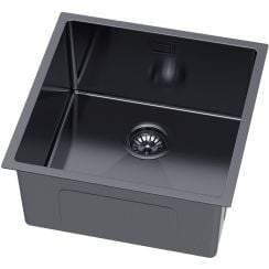 Ruvetti Stelio chiuveta din oțel cu sifon 44x44 cm grafit 5001S_PVD_GRF50_P