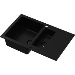 Ruvetti Signum chiuvetă din granit 79x49.5 cm negru 3001S_FB1560_W