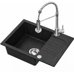 Ruvetti Cooksy Chef chiuveta cu baterie negru/oțel LP_CC6244BC-SE