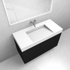 Set lavoar Oltens Stila 40003900, dulap Oltens Lun 60029300