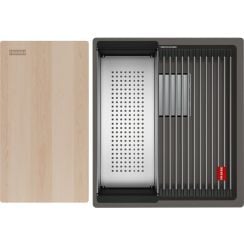 Franke Kanon chiuvetă din granit 46x41 cm gri/grafit/onix 125.0749.649
