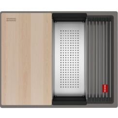 Franke Kanon chiuvetă din granit 56x46 cm gri/grafit/onix 125.0749.658