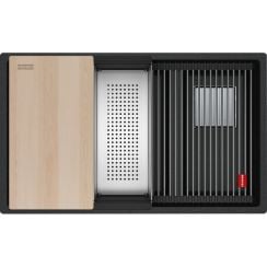 Franke Kanon chiuvetă din granit 76x46 cm gri/grafit/onix 125.0749.680
