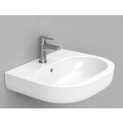 Ceramica Dolomite Mirto lavoar 60x48 cm ovale clasică alb luciu D461201