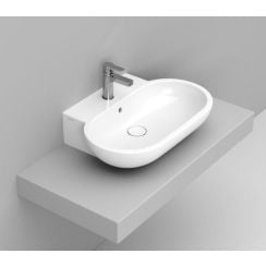 Ceramica Dolomite Mirto lavoar 65x46 cm ovale mobilier alb luciu D461401