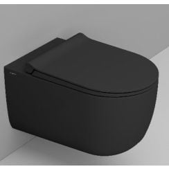 Ceramica Dolomite Mirto Round vas wc agăţat fără margine cu spălare turbionară negru mat D475781