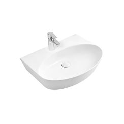 Oltens Luma lavoar 45.5x38.5 cm ovale clasică alb luciu 41006000