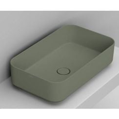 Ceramica Dolomite Noemi lavoar 64x38.5 cm dreptunghiular de blat verde mat D311275