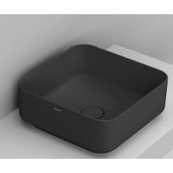Ceramica Dolomite Noemi lavoar 40x40 cm pătrat de blat negru D311781