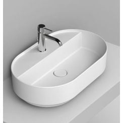 Ceramica Dolomite Noemi lavoar 65x40 cm ovale de blat alb D312041