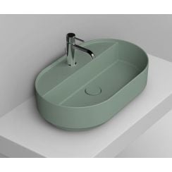 Ceramica Dolomite Noemi lavoar 65x40 cm ovale de blat verde mat D312075