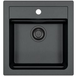 Alveus Atrox chiuvetă din granit 50x47 cm negru 1148161