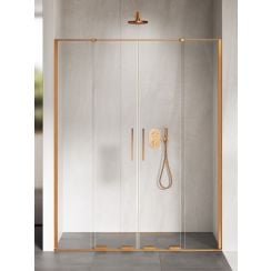 New Trendy Smart uși de duș 170 cm culisantă cupru periat/sticlă transparentă EXK-7665