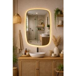 Baltica Design Stone Calm oglindă 60x90 cm cu iluminare auriu 5904107932675