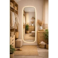 Baltica Design Stone Calm oglindă 50x155 cm cu iluminare auriu 5904107932613
