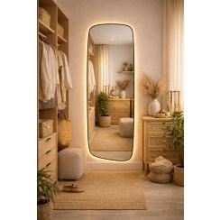 Baltica Design Stone Calm oglindă 50x155 cm cu iluminare negru 5904107932583