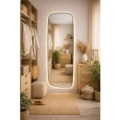 Baltica Design Stone Calm oglindă 50x155 cm cu iluminare negru 5904107933283