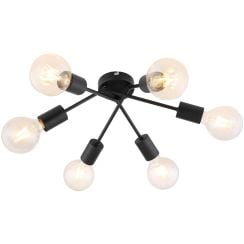 Rabalux Lamar lampă de tavan 6x40 W negru 3990