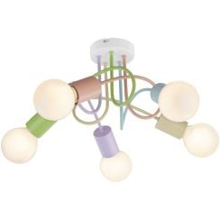 Rabalux Linett lampă de tavan 5x40 W multicolor 6340