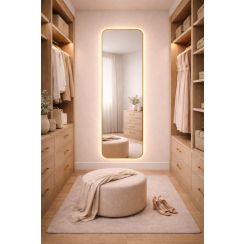 Baltica Design Stone Aura oglindă 50x155 cm cu iluminare auriu 5904107932910