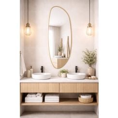 Baltica Design Stone Fluid oglindă 50x155 cm auriu 5904107933030
